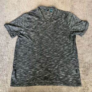 PERRY ELLIS V-Neck Gray T-Shirt Medium